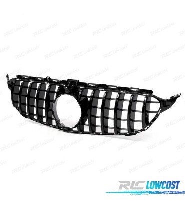 CALANDRE MERCEDES W205 15-17 LOOK AMG GT CAMÉRA NOIR BRILLANT