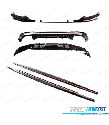 KIT SPOILERS POUR BMW G30 G31 17-19 LOOK M PERFORMANCE NOIR BRILLANT