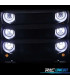 PHARES POUR JEEP WRANGLER 96-18 ANGEL EYES LED NOIR