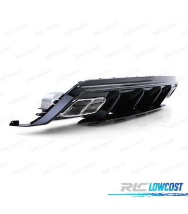 DIFFUSEUR MERCEDES CLASSE A W176 LOOK AMG A45 NOIR BRILLANT + EMBOUTS D'ÉCHAPPEMENT