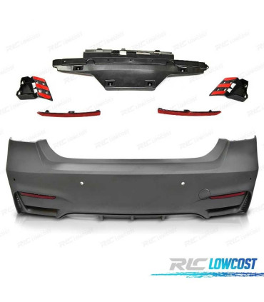 PARE-CHOCS ARRIÈRE BMW F30 LOOK M3 PDC + EMBOUTS D´ÉCHAPPEMENT