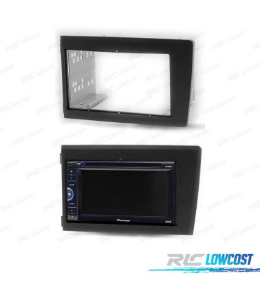 FACADE AUTORADIO 2-DIN NOIR POUR VOLVO S60 00-04 V70 XC70 01-04