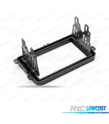 FACADE AUTORADIO EN NOIR 2-DIN POUR SEAT ALTEA LEON TOLEDO SKODA FABIA OCTAVIA SUPERB VOLKSWAGEN VW TIGUAN GOLF PASSAT POLO.