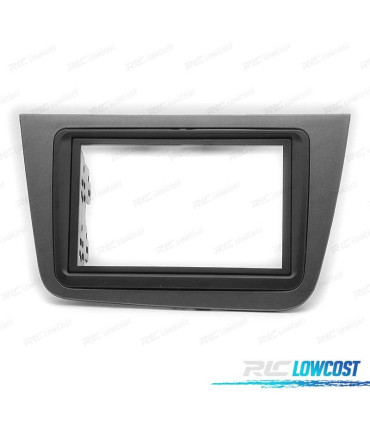 FACADE AUTORADIO 2-DIN GRIS POUR SEAT ALTEA TOLEDO