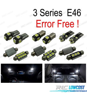 KIT 20 AMPOULES LED INTÉRIEUR POUR BMW SÉRIE 3 E46 M3 318i 318ti 323i 323is 325i 325xi 328i 99-05