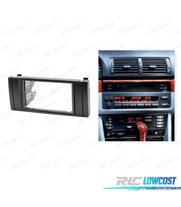FACADE AUTORADIO NOIR 2 DIN POUR BMW SÉRIE 5 E39 ET X5 E53
