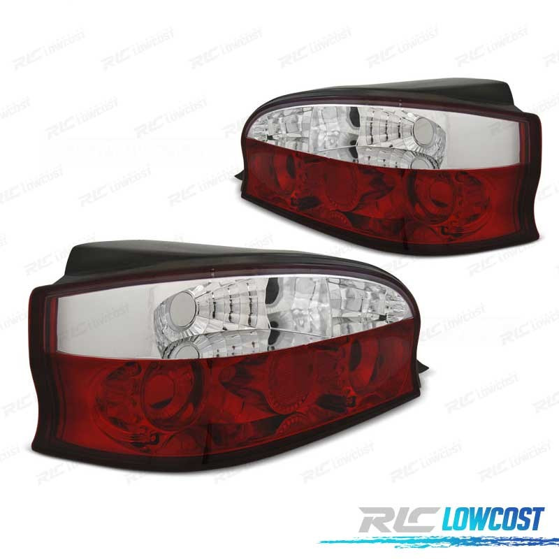 FEUX ARRIÈRE POUR CITROEN SAXO 96-04 ROUGE CHROMÉ