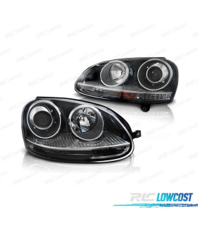 PHARES XÉNON VOLKSWAGEN VW GOLF 5 LOOK GTI 03-08 FOND NOIR