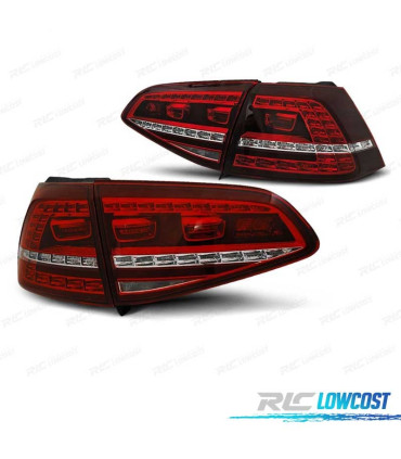 FEUX ARRIÈRE VOLKSWAGEN VW GOLF 7 12-17 LOOK GTI CLIGNOTANTS LED DYNAMIQUE ROUGE