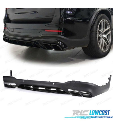 DIFFUSEUR MERCEDES GLC X253 SUV 15-18 LOOK AMG GLC63 PDC + EMBOUT D´ÉCHAPPEMENT NOIR