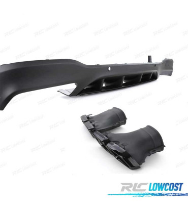 DIFFUSEUR MERCEDES GLC X253 SUV 15-18 LOOK AMG GLC63 PDC + EMBOUT D´ÉCHAPPEMENT NOIR