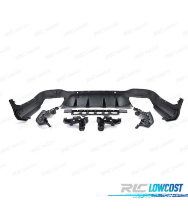 DIFFUSEUR MERCEDES GLC X253 15-18 LOOK AMG GLC63 PDC + EMBOUT D´ÉCHAPPEMENT NOIR