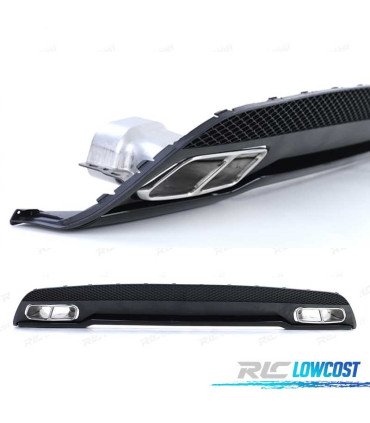 DIFFUSEUR MERCEDES CLASSE A W176 12-15 AMG + EMBOUTS D'ÉCHAPPEMENT CHROMÉS LOOK A45