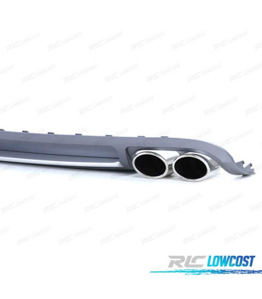 DIFFUSEUR ARRIÈRE AUDI A4 B8 08-11 LOOK S4 + EMBOUTS CHROMÉ