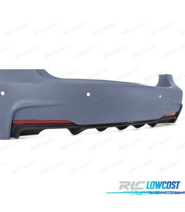 PARE CHOCS ARRIÈRE BMW F30 LOOK M PERFORMANCE PDC DOUBLE SORTIE GAUCHE