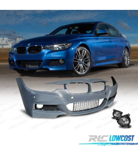 PARE CHOCS FRONTAL BMW F30 F31 LOOK M PDC SRA + PHARES ANTIBROUILLARD