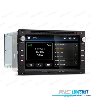 AUTORADIO ANDROID 10 2DIN 7" POUR SEAT SKODA VOLKSWAGEN VW USB GPS TACTIL HD