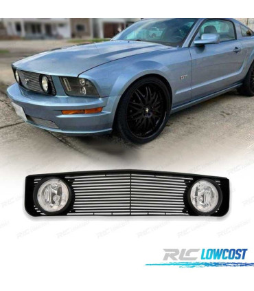 CALANDRE FORD MUSTANG 05-09 + PHARES ANTIBROUILLARD