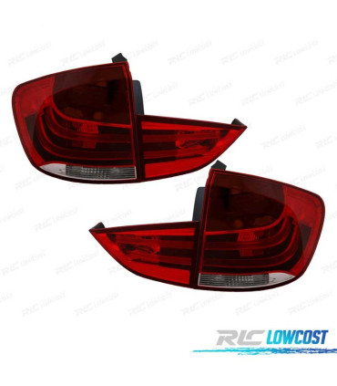 FEUX ARRIÈRE BMW X1 E84 09- LIGHT BAR ROUGE CHROMÉ