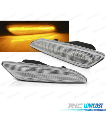 CLIGNOTANTS LATERAUX ALFA ROMEO 156 147 05-10 POUR FIAT TYPE 15- LED DYNAMIQUE BLANC