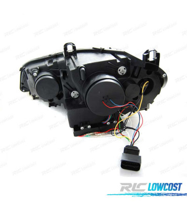 PHARES BMW X5 E70 07-13 OEM XÉNON ANGEL EYES 3D LED NOIR AFS