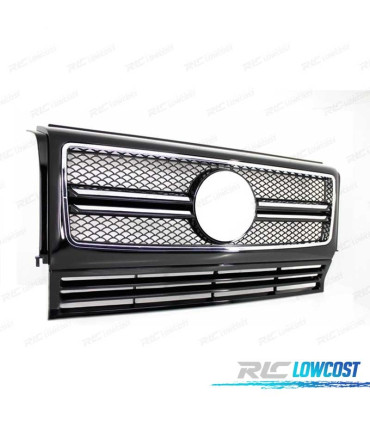 CALANDRE MERCEDES CLASSE G W463 90-12 LOOK AMG G65 NOIR CHROME