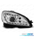 PHARES BIXÉNON MERCEDES CLASSE C W204 07-11 FEUX DIURNES FOND CHROMÉ