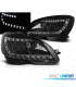 PHARES BIXENON MERCEDES CLASSE C W204 07-11 FEUX DE JOUR FOND NOIR