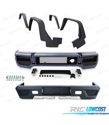 KIT CARROSSERIE MERCEDES CLASSE G W463 LOOK AMG G65 PDC PARE CHOCS FRONTAL+ ARRIÈRE + ÉLARGISSEURS D´AILES