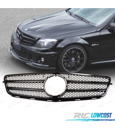 CALANDRE MERCEDES W204 07-11 LOOK AMG NOIR BRILLANT