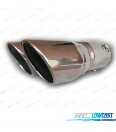 EMBOUT D'ÉCHAPPEMENT DOUBLE ROND ACIER INOXYDABLE