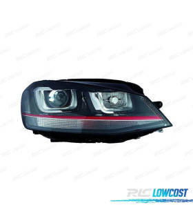 PHARES XÉNON POUR VOLKSWAGEN VW GOLF VII GTI GTD 12-17 FOND NOIR