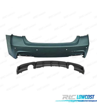 PARE CHOCS ARRIÈRE BMW F30 LOOK M PERFORMANCE DOUBLE SORTIE PDC
