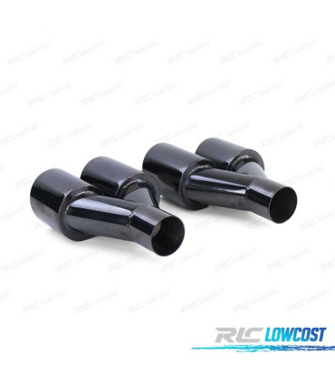 DIFFUSEUR BMW F10 F11 LOOK M PERFORMANCE NOIR BRILLANT + EMBOUTS D'ÉCHAPPEMENT NOIRS RONDS