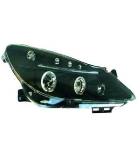 PHARES OPEL CORSA D 06-10 ANGEL EYES + LED FOND NOIR