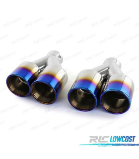 EMBOUT D´ÉCHAPPEMENT ACIER INOXYDABLE TITANE 2 DOUBLE 89MM OO---OO