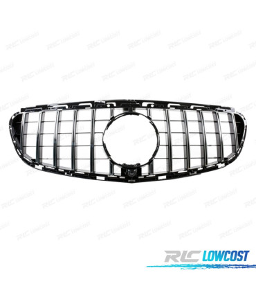 CALANDRE MERCEDES CLASSE E W212 13-16 LOOK PANAMERICANA GT NOIR BRILLANT CHROMÉ