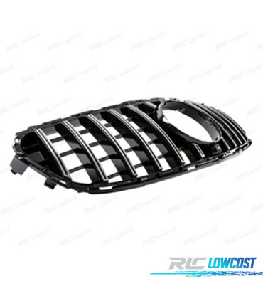 CALANDRE MERCEDES CLASSE E W212 13-16 LOOK PANAMERICANA GT NOIR BRILLANT CHROMÉ