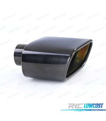 EMBOUT D'ÉCHAPPEMENT INOX UNIVERSEL NOIR