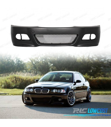 PARE CHOCS FRONTAL BMW E46 99-05 LOOK M3 + ANTIBROUILLARD JAUNE