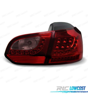 FEUX ARRIÈRE VOLKSWAGEN VW GOLF 6 08-12 FULL LED ROUGE CLAIR