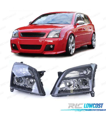 PHARES OPEL VECTRA C 02-05 SIGNUM 03-05 ANGEL EYES FOND NOIR
