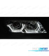 PHARES BMW E90 E91 05-08 YEUX ANGES 3D FOND NOIR CLIGNOTANT LED