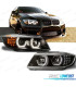 PHARES BMW E90 E91 05-08 ANGEL EYES 3D LED + CLIGNOTANTS LED FOND NOIR