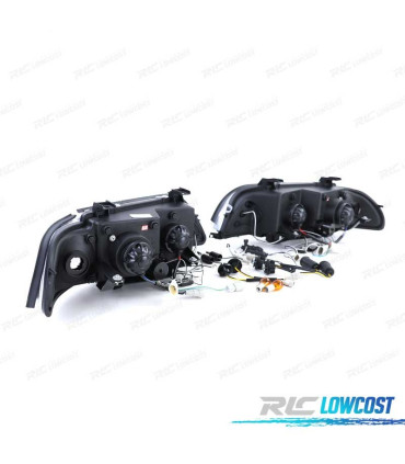 PHARES BMW E39 95-00 ANGEL EYES CCFL FOND CHROMÉ