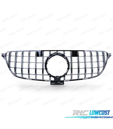 CALANDRE MERCEDES CLASSE GLE COUPÉ C292 15-19 LOOK GT-R PANAMERICAN NOIR CHROMÉ CAMERA