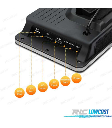 ECRAN APPUI-TÊTE 9" DVD SD USB HDMI AV IN OUT JEUX 32 BITS