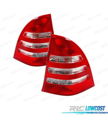 FEUX ARRIÈRE MERCEDES CLASSE C W203 ESTATE 00-07 BLANC ROUGE