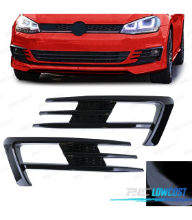 GRILLES ANTIBROUILLARD VOLKSWAGEN VW GOLF 7 12-17 LOOK GTI NOIR BRILLANT