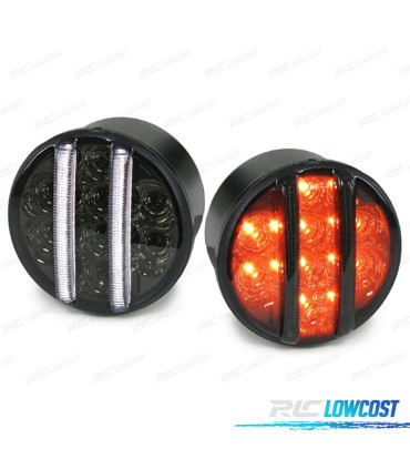 CLIGNOTANTS AVANT JEEP WRANGLER JK 07-17 LED NOIR FUMÉ